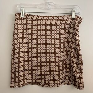 Cider Patterned Satin Mini Skirt